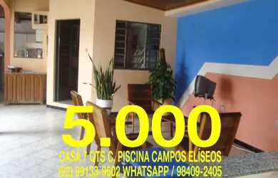 Imagem: A casa possui 5 Dormitórios, 5 Banheiros, 4 Vagas na garagem