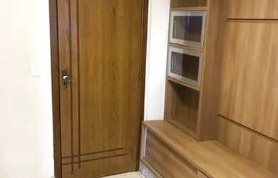 Imagem: O apartamento possui 1 Dormitório, 1 Banheiro, 1 Vaga na garagem