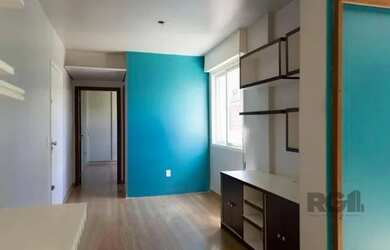 Imagem: O apartamento possui 1 Dormitório, 1 Banheiro, 1 Vaga na garagem