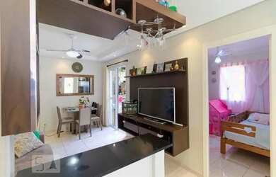 Imagem: O apartamento possui 2 Dormitórios, 1 Banheiro, 1 Vaga na garagem