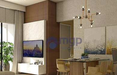 Imagem: O apartamento possui 2 Dormitórios, 1 Banheiro, 1 Vaga na garagem