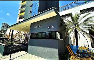 Imagem: O apartamento possui 1 Dormitório, 1 Banheiro, 1 Vaga na garagem