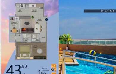 Imagem 3: Apartamento com 1 dorm, Guilhermina, Praia Grande - R$ 285 mil, Cod ACT2276