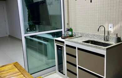 Imagem: O apartamento possui 2 Dormitórios, 3 Banheiros e 2 Vagas na