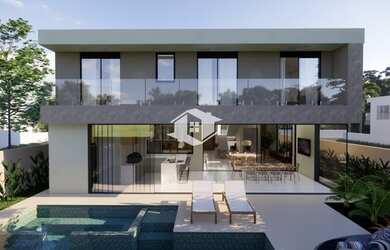 Imagem: A casa em condomínio possui 4 Dormitórios, 5 Banheiros, 4