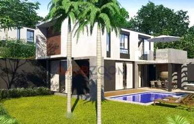 Imagem: A casa possui 4 Dormitórios, 5 Banheiros, 3 Vagas na garagem