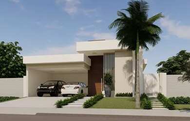 Imagem: A casa possui 3 Dormitórios, 3 Banheiros, 2 Vagas na garagem