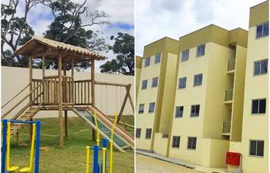 Imagem: O apartamento possui 2 Dormitórios, 1 Banheiro, 1 Vaga na garagem