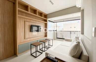 Imagem: O apartamento possui 1 Dormitório, 1 Banheiro, 1 Vaga na garagem