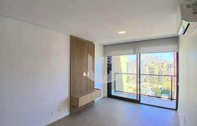 Imagem: O apartamento possui 1 Dormitório, 1 Banheiro, 1 Vaga na garagem