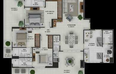 Imagem 10: Apartamentos à Venda com 157m2, 3 suítes, 2 vagas soltas, no Edifício...