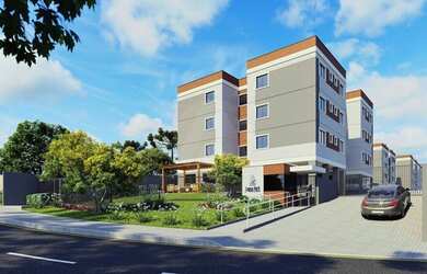 Imagem: O apartamento possui 2 Dormitórios, 1 Banheiro, 1 Vaga na garagem