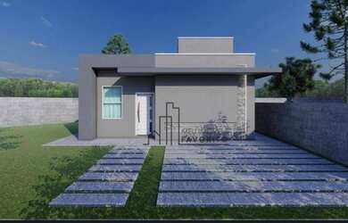 Imagem: A casa possui 2 Dormitórios, 2 Banheiros, 2 Vagas na garagem