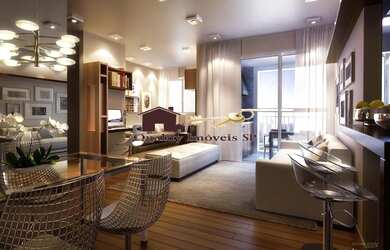 Imagem: O apartamento na cobertura possui 2 Dormitórios, 2 Banheiros