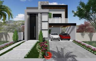 Imagem: A casa em condomínio possui 3 Dormitórios, 3 Banheiros, 4