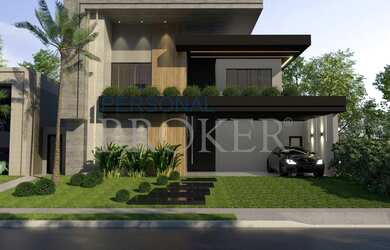 Imagem: A casa em condomínio possui 4 Dormitórios, 4 Banheiros, 4