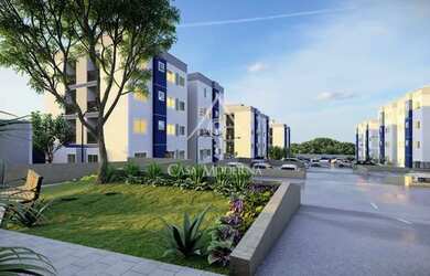 Imagem: O apartamento possui 2 Dormitórios, 1 Banheiro, 1 Vaga na garagem