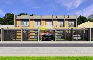 Imagem: A casa possui 2 Dormitórios, 2 Banheiros, 2 Vagas na garagem