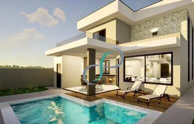 Imagem: A casa em condomínio possui 3 Dormitórios, 5 Banheiros, 4