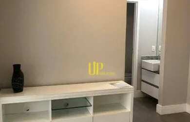 Imagem: O apartamento possui 1 Dormitório, 1 Banheiro, 1 Vaga na garagem