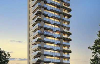 Imagem: O apartamento na cobertura possui 3 Dormitórios, 5 Banheiros