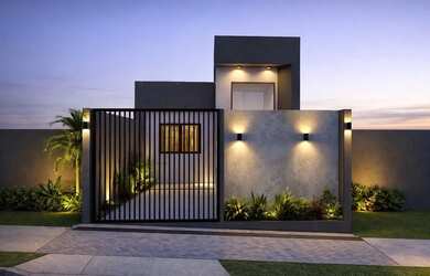 Imagem: A casa possui 3 Dormitórios, 2 Banheiros, 2 Vagas na garagem