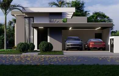 Imagem: A casa em condomínio possui 3 Dormitórios, 4 Banheiros, 4