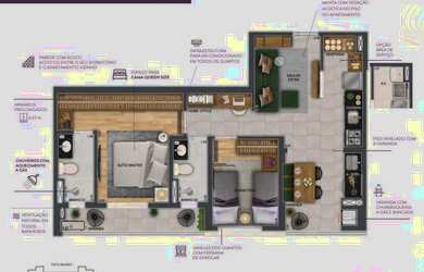 Imagem: O apartamento possui 2 Dormitórios, 2 Banheiros, 1 Vaga na