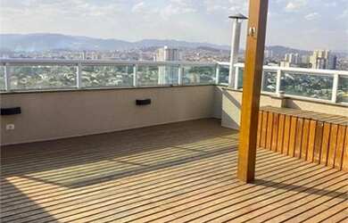 Imagem: O apartamento na cobertura possui 3 Dormitórios, 4 Banheiros