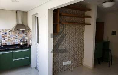 Imagem: O apartamento possui 1 Dormitório, 2 Banheiros, 1 Vaga na garagem