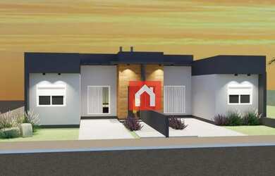 Imagem: A casa possui 2 Dormitórios, 1 Banheiro, 2 Vagas na garagem