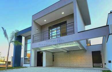 Imagem: A casa em condomínio possui 4 Dormitórios, 5 Banheiros, 4