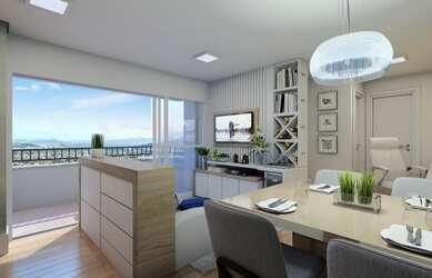 Imagem: O apartamento possui 2 Dormitórios, 2 Banheiros, 1 Vaga na