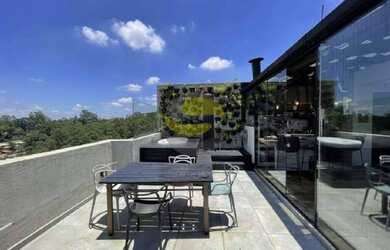 Imagem: O apartamento na cobertura possui 1 Dormitório, 1 Banheiro