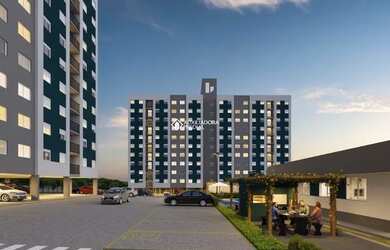 Imagem: O apartamento possui 2 Dormitórios, 1 Banheiro, 1 Vaga na garagem