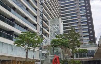 Imagem: O apartamento possui 1 Dormitório, 1 Banheiro, 1 Vaga na garagem