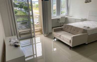 Imagem: O studio possui 1 Dormitório, 1 Banheiro, 1 Vaga na garagem