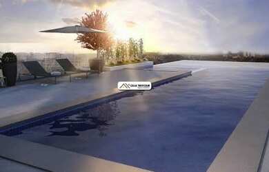 Imagem: O apartamento possui 1 Dormitório, 1 Banheiro, 1 Vaga na garagem