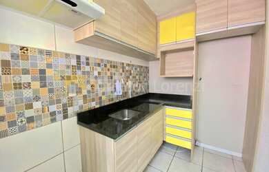 Imagem: O apartamento possui 1 Dormitório, 1 Banheiro, 1 Vaga na garagem