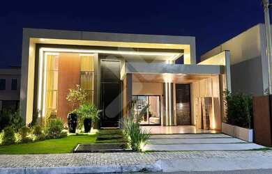 Imagem: A casa em condomínio possui 4 Dormitórios, 4 Banheiros, 2