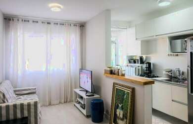 Imagem: O apartamento possui 2 Dormitórios, 1 Banheiro, 1 Vaga na garagem