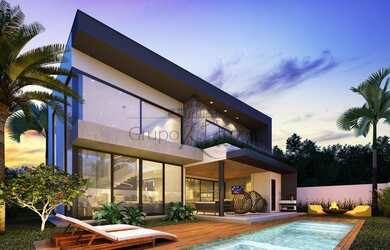 Imagem: A casa em condomínio possui 4 Dormitórios, 5 Banheiros, 4