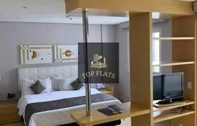 Imagem: O studio para alugar possui 1 Dormitório, 1 Banheiro, 1 Vaga