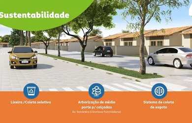 Imagem: A casa em condomínio possui 2 Dormitórios, 1 Banheiro, 2 Vagas