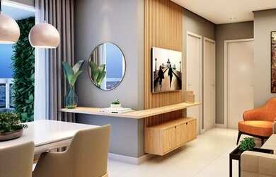 Imagem: O apartamento possui 2 Dormitórios, 1 Banheiro, 1 Vaga na garagem