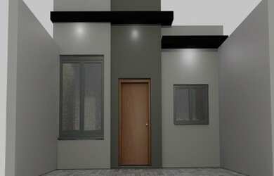 Imagem: A casa possui 3 Dormitórios, 2 Banheiros, 2 Vagas na garagem