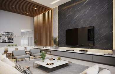 Imagem: A casa possui 3 Dormitórios, 3 Banheiros, 4 Vagas na garagem