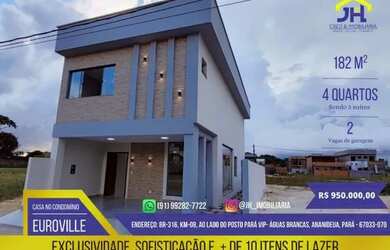 Imagem: A casa em condomínio possui 4 Dormitórios, 4 Banheiros, 2