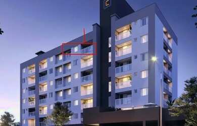 Imagem: O apartamento possui 2 Dormitórios, 1 Banheiro, 1 Vaga na garagem