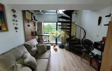 Imagem: O studio possui 1 Dormitório, 2 Banheiros, 1 Vaga na garagem